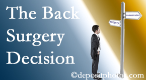 Auburn back surgery for a disc herniation is an option to be carefully studied before a decision is made to proceed. 