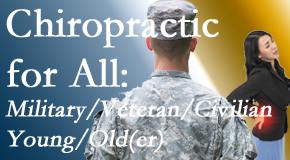 Dr. Le's Chiropractic & Wellness, L.L.C. provides back pain relief to civilian and military/veteran sufferers and young and old sufferers alike!