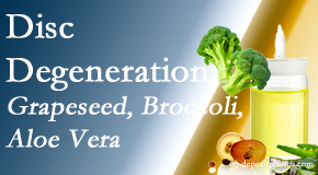 Dr. Le's Chiropractic & Wellness, L.L.C. presents interesting studies on how to treat degenerated discs with grapeseed oil, aloe and broccoli sprout extract.