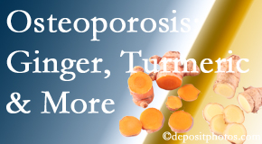 Dr. Le's Chiropractic & Wellness, L.L.C. shares benefits of ginger, FLL and turmeric for osteoporosis care and treatment.