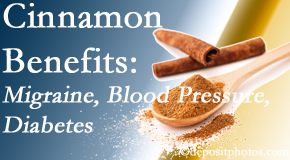 Dr. Le's Chiropractic & Wellness, L.L.C. shares research on the benefits of cinnamon for migraine, diabetes and blood pressure.
