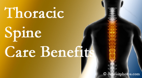 Dr. Le's Chiropractic & Wellness, L.L.C. is amazed at the benefit of thoracic spine treatment beyond the thoracic spine to help even neck and back pain. 