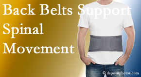 Dr. Le's Chiropractic & Wellness, L.L.C. offers support for the benefit of back belts for back pain sufferers as they resume activities of daily living.