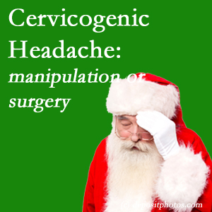 The Auburn chiropractic manipulation and mobilization show benefit for relief of cervicogenic headache as an option to surgery for its relief.