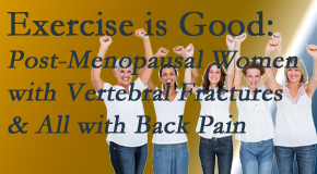 Dr. Le's Chiropractic & Wellness, L.L.C. encourages simple yet enjoyable exercises for post-menopausal women with vertebral fractures and back pain sufferers. 