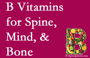 Auburn bone, spine and mind benefit from B vitamin intake and exercise.