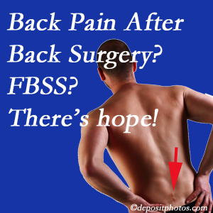 Auburn chiropractic care offers a treatment plan for relieving post-back surgery continued pain (FBSS or failed back surgery syndrome).