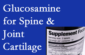 Auburn chiropractic nutritional support encourages glucosamine for joint and spine cartilage health and potential regeneration. 