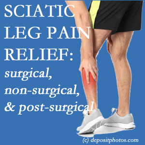 The Auburn chiropractic relieving care of sciatic leg pain works non-surgically and post-surgically for many sufferers.