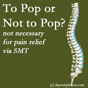Auburn chiropractic spinal manipulation treatment may be noisy...or not! SMT is effective either way.